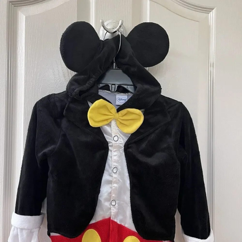 Disney Mickey Mouse Costume Tuxedo Hooded One Piece Halloween Toys R Us Size 3T - Picture 2 of 16